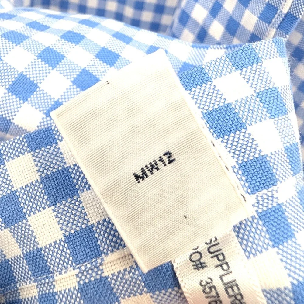 Ralph Lauren Gingham Button Down Shirt Blue White‎ Custom Fit Large Hong Kong
